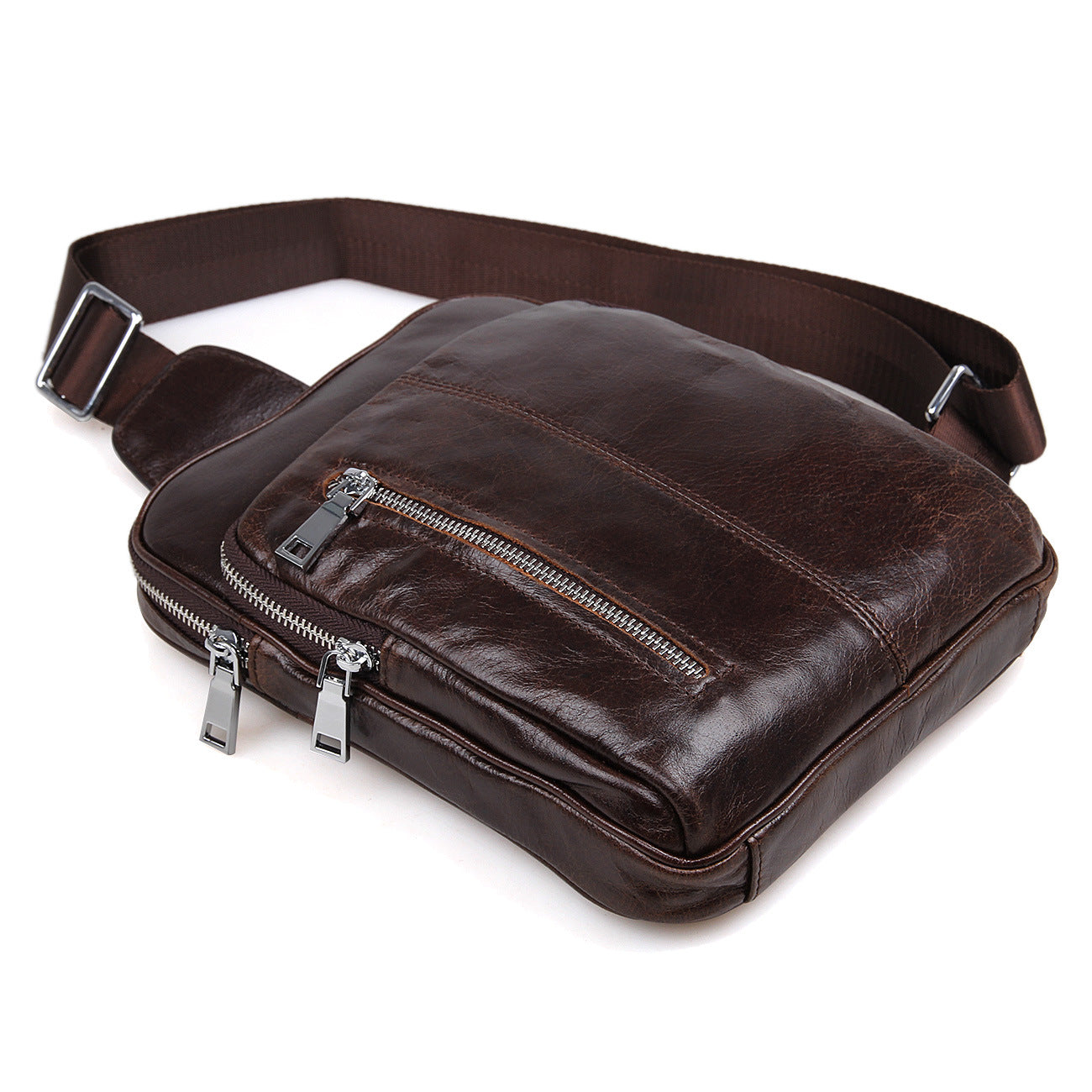 Best Genuine Leather Men Chest Bags Leisure Chest Pack Men Crossbody Sling Messenger Bags