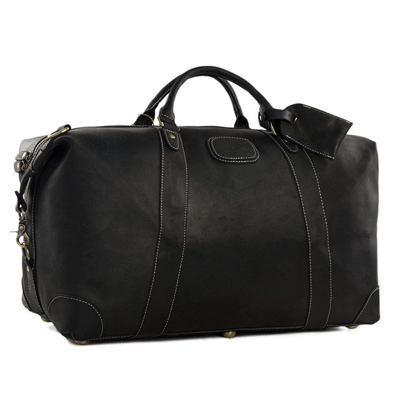 Men Large Tote Weekend Bag Cowhide Duffle Bag Travel Bag