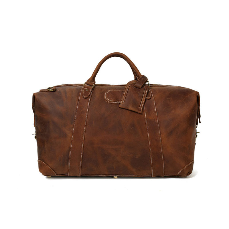 Men Large Tote Weekend Bag Cowhide Duffle Bag Travel Bag