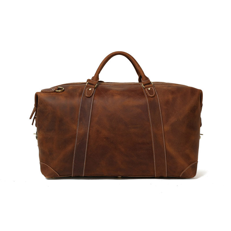 Men Large Tote Weekend Bag Cowhide Duffle Bag Travel Bag