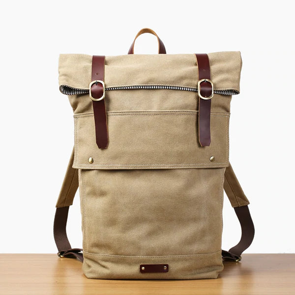 Roll Canvas Backpack Travelling Backpack Weekend Bag