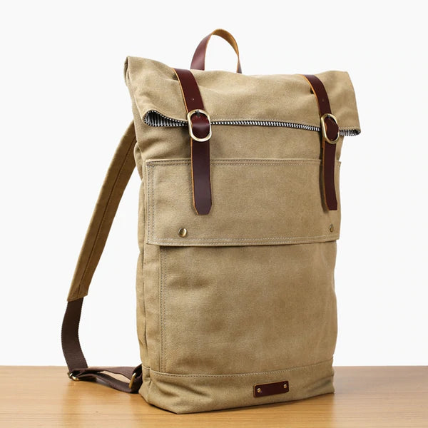 Roll Canvas Backpack Travelling Backpack Weekend Bag