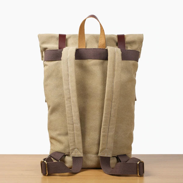 Roll Canvas Backpack Travelling Backpack Weekend Bag