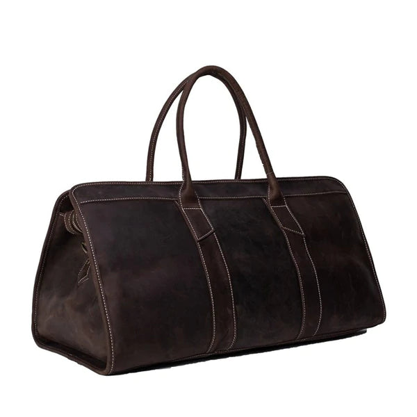 Large Leather Weekend Bag by AMKJ LEATHER