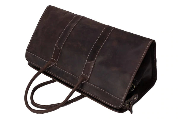 Large Leather Weekend Bag by AMKJ LEATHER