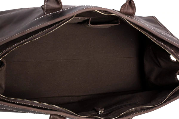 Large Leather Weekend Bag by AMKJ LEATHER