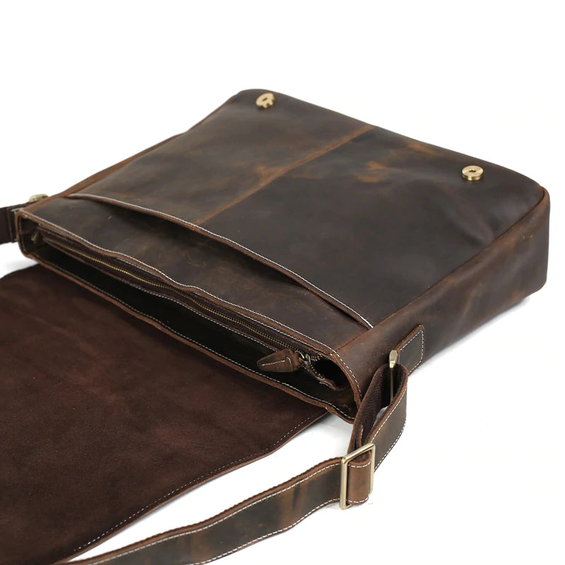 Handmade Vintage Leather Messenger Bags, Men Leather Shoulder Bags