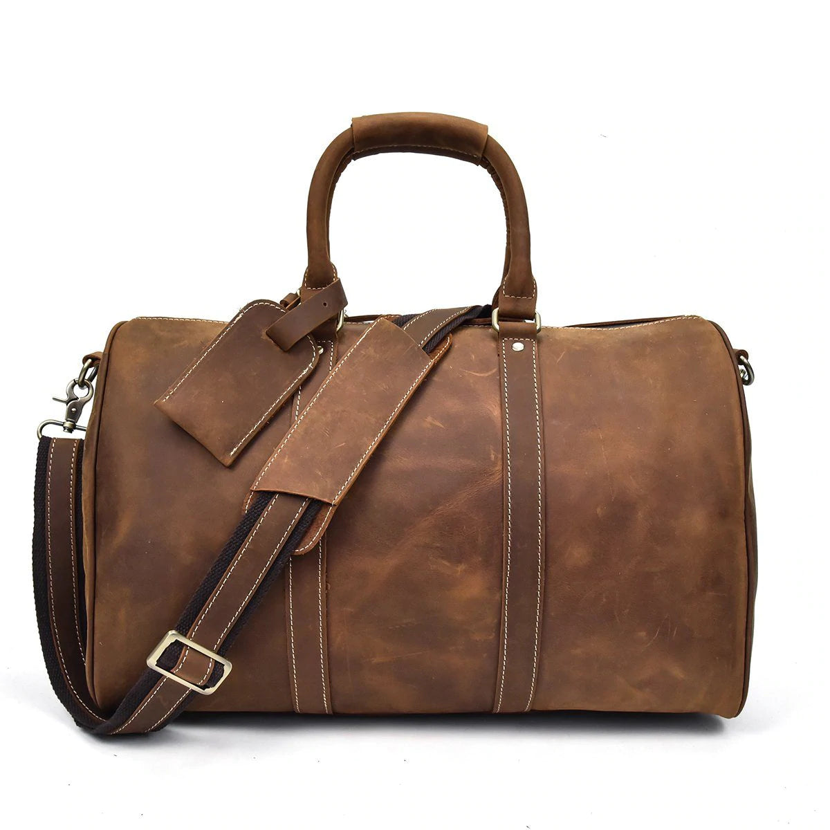 Leather Shoulder Bag Mens Leather Travel Bag Business Travel Luggage Bag