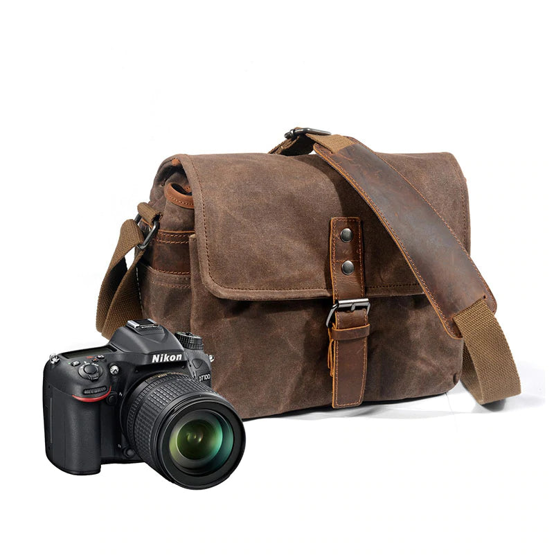 Men's Canvas DSLR Camera Messenger Bag