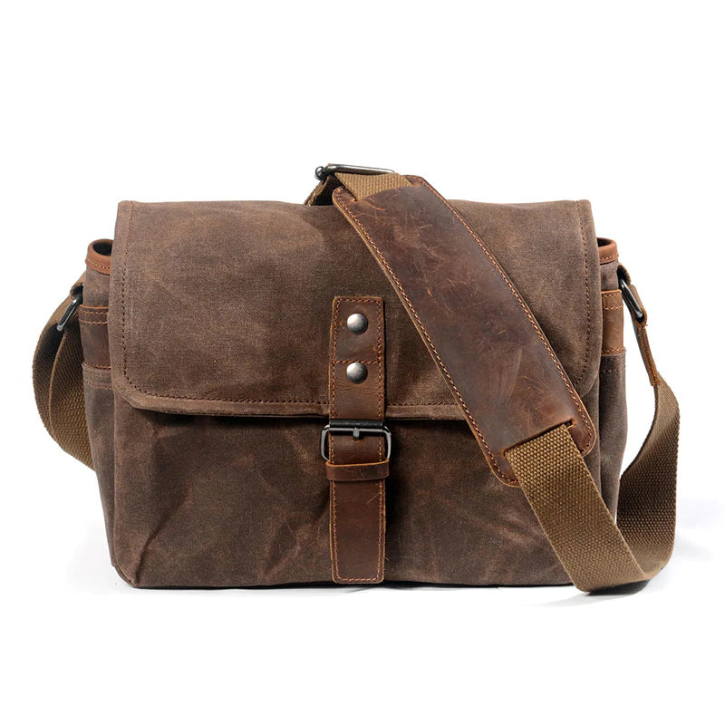 Men's Canvas DSLR Camera Messenger Bag