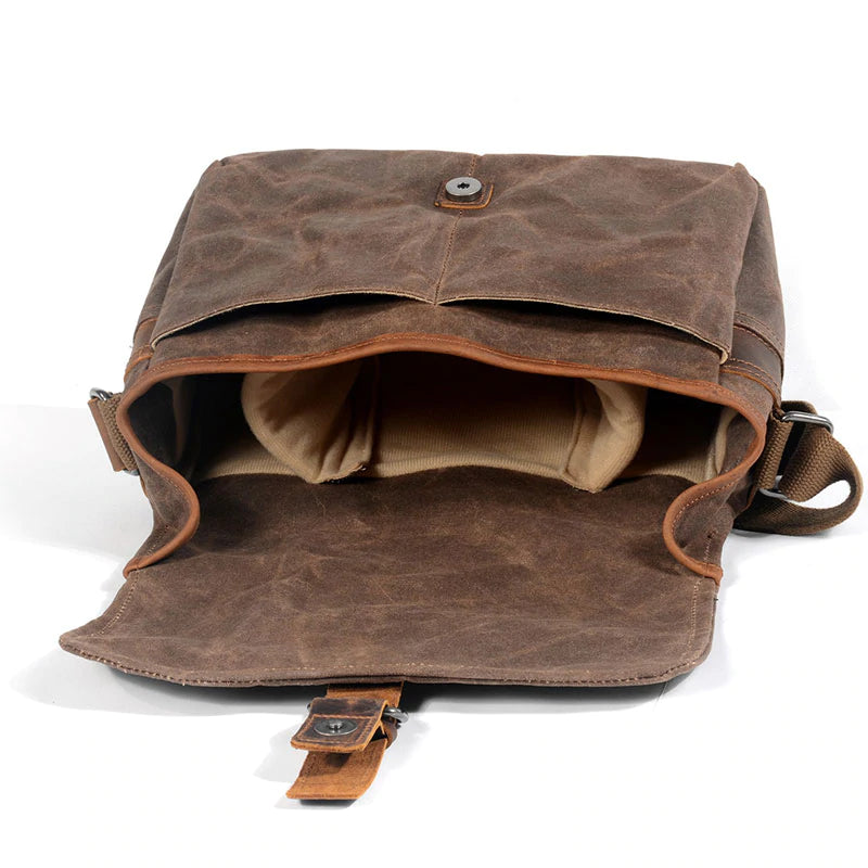 Men's Canvas DSLR Camera Messenger Bag