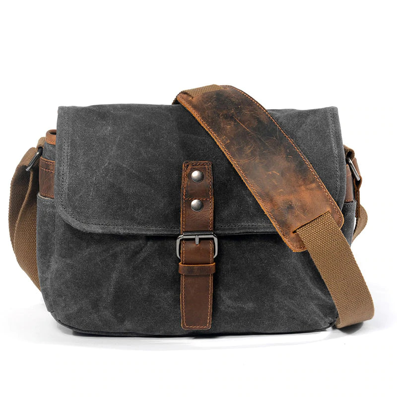 Men's Canvas DSLR Camera Messenger Bag