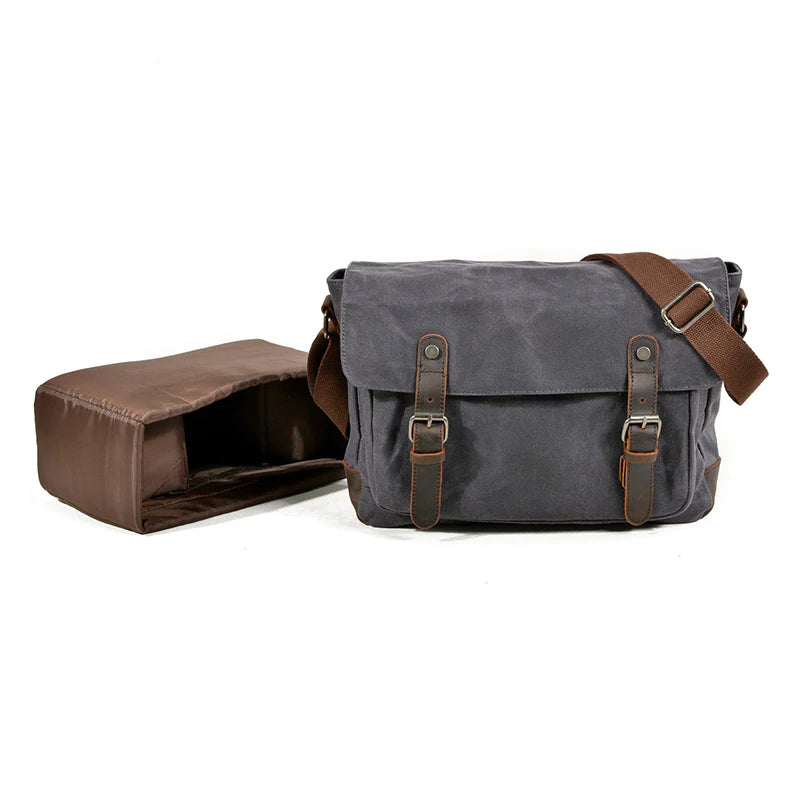 Men's Canvas DSLR Camera Messenger Bag