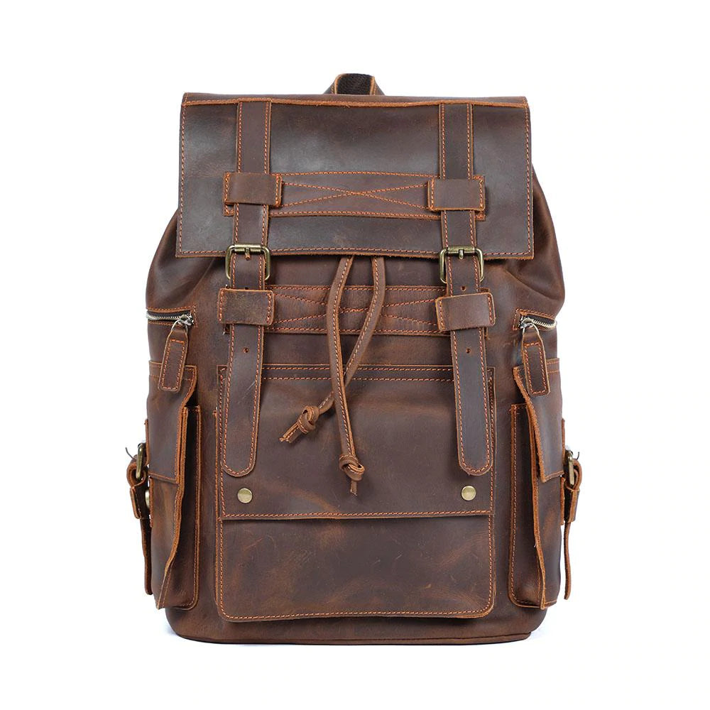 Brown Leather Rucksack | KYLO