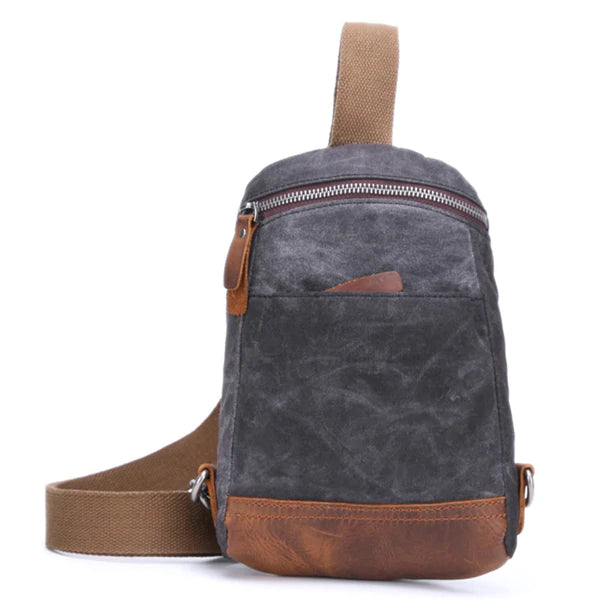 Casual Canvas Men Chest Bags Vintage Chest Pack Men Crossbody Sling Messenger Bags