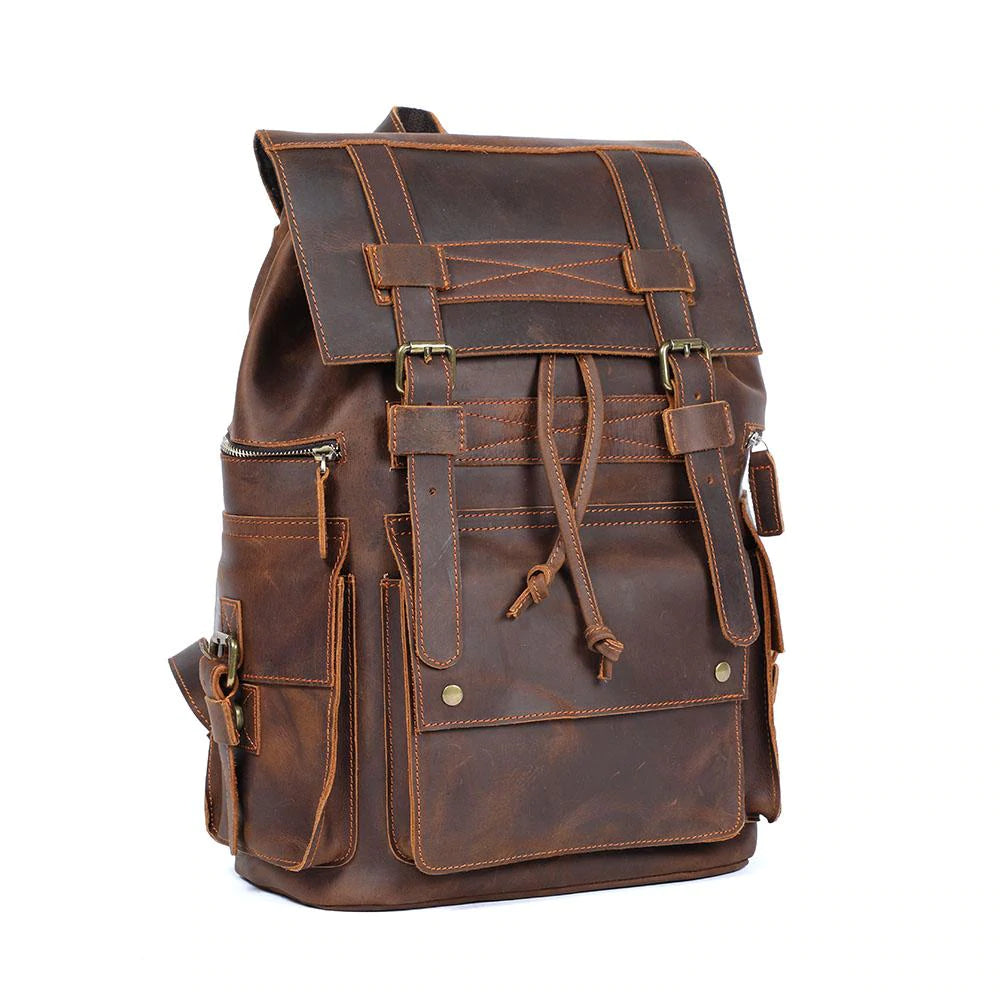 Brown Leather Rucksack | KYLO