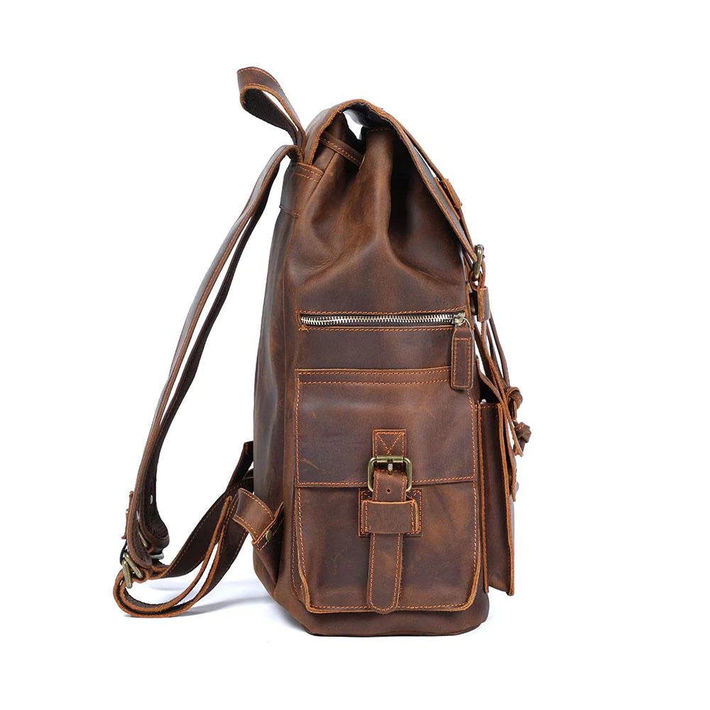 Brown Leather Rucksack | KYLO