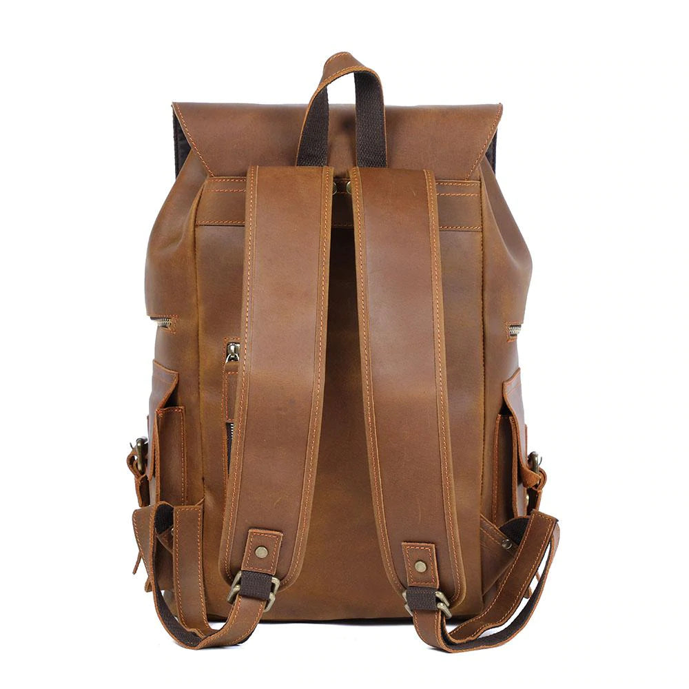 Brown Leather Rucksack | KYLO