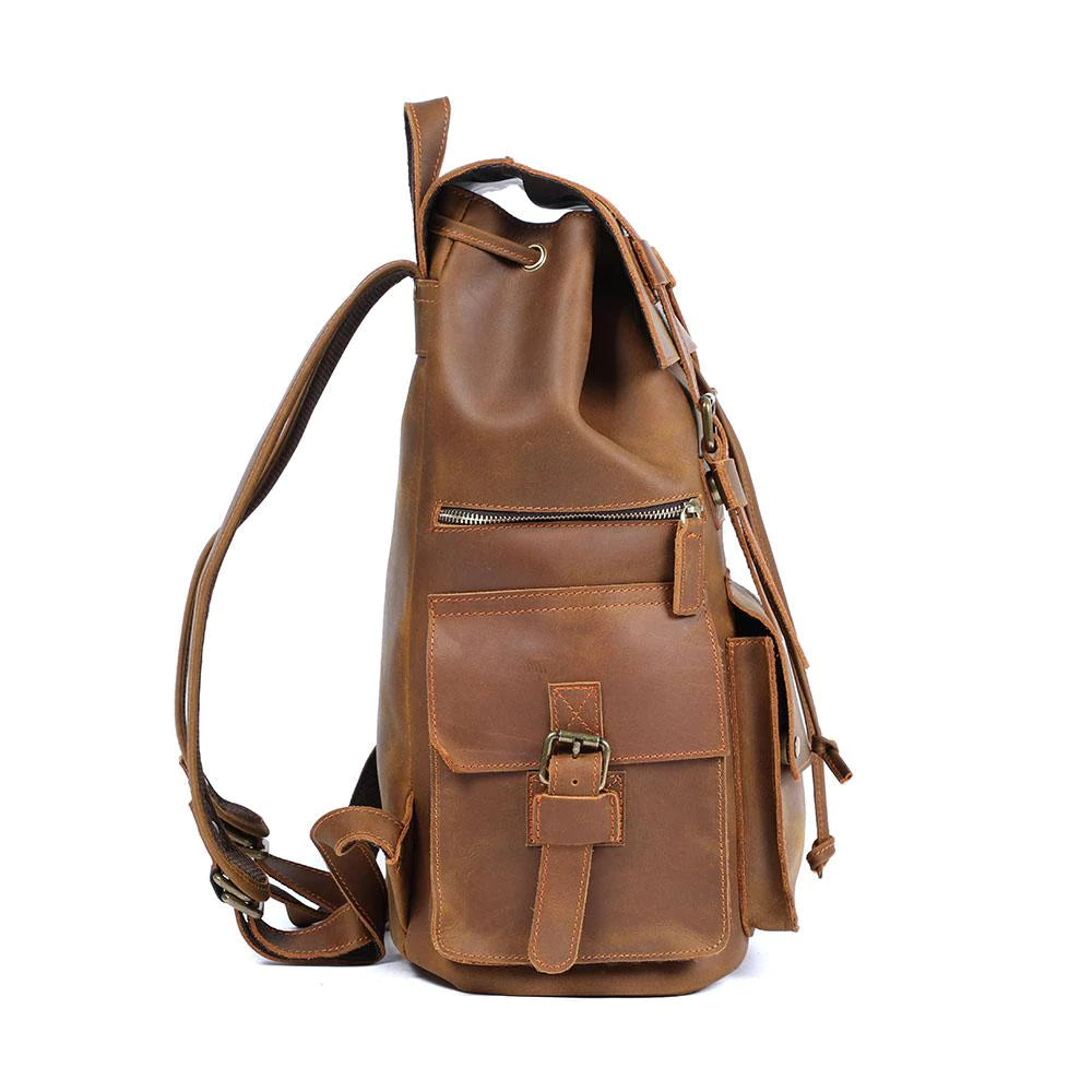 Brown Leather Rucksack | KYLO