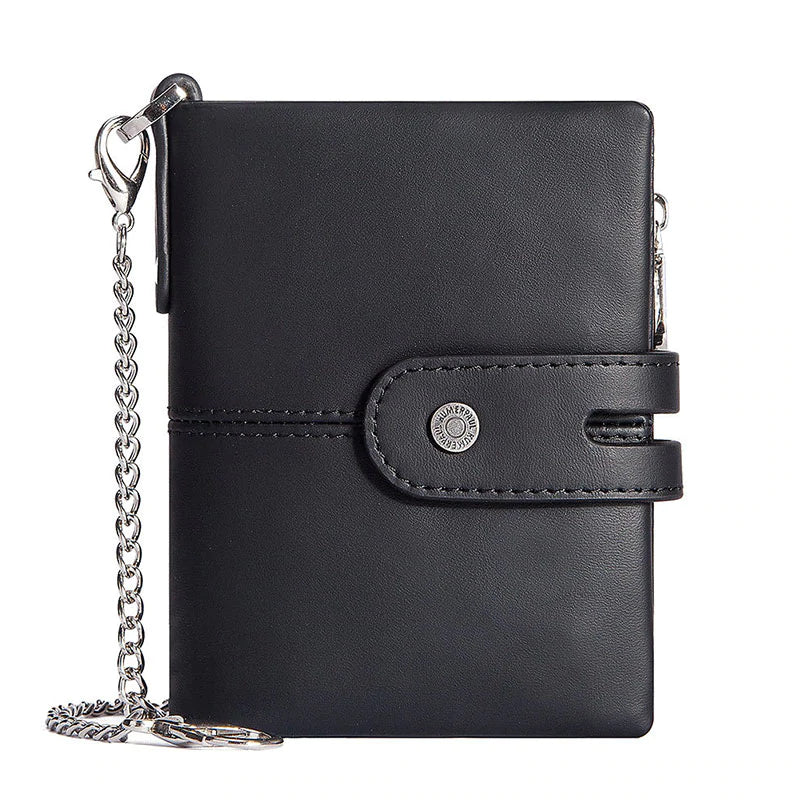 Men's Leather Bi-Fold Wallet RFID Blocking