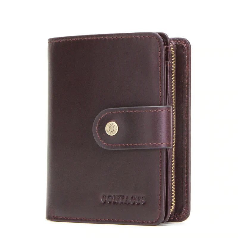 Leather Trifold Wallet RFID Blocking