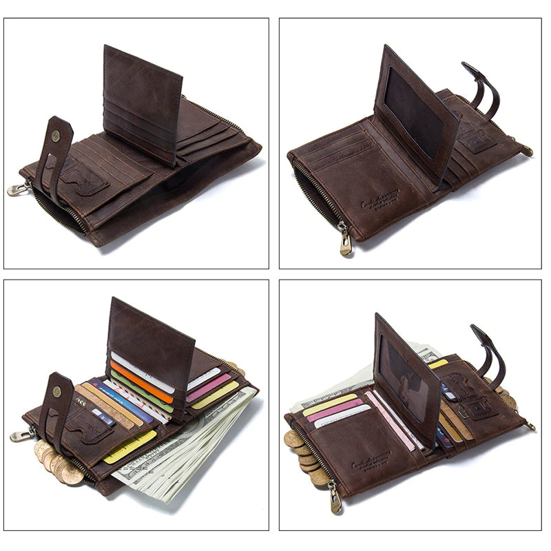 Men's Leather Bi-Fold Wallet