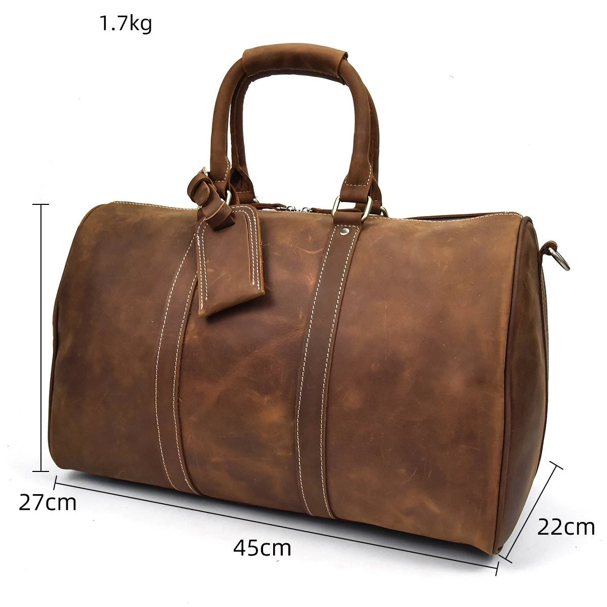 Leather Shoulder Bag Mens Leather Travel Bag Business Travel Luggage Bag