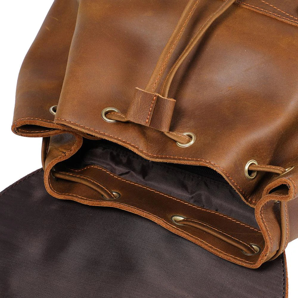 Brown Leather Rucksack | KYLO